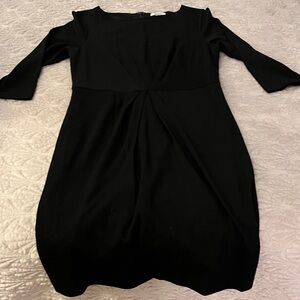 Garnet Hill Elegant Black Long Sleeve Dress